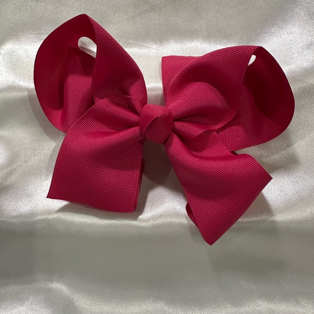 Girls Large Hot Pink Grosgrain Hair Bow -🎉 Bundle 2 or more and save on shipping